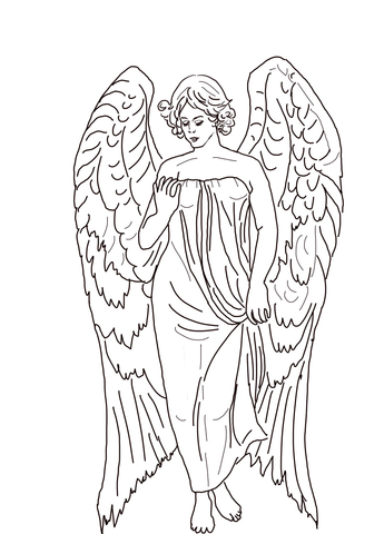 Guardian Angel Coloring Page